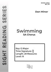 Swimming SA choral sheet music cover